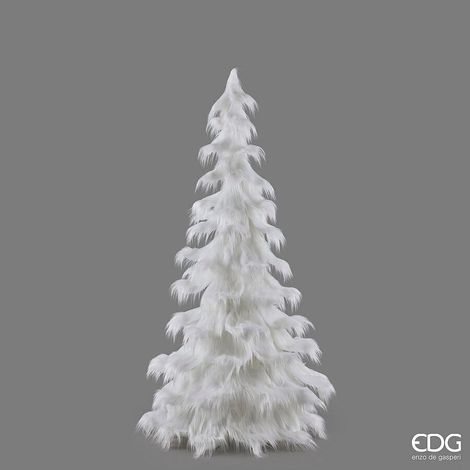 EDG Enzo De Gasperi Pino Furry Bianco H210 Ø100 cm – Albero di Natale (1/3)