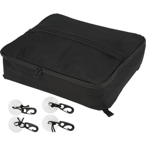 Sac isotherme de terrasse grande capacité en tissu Oxford 600D à forte adhérence, avec 4 ventouses, idéal pour le surf et les activités de plein air (noir). (1/5)