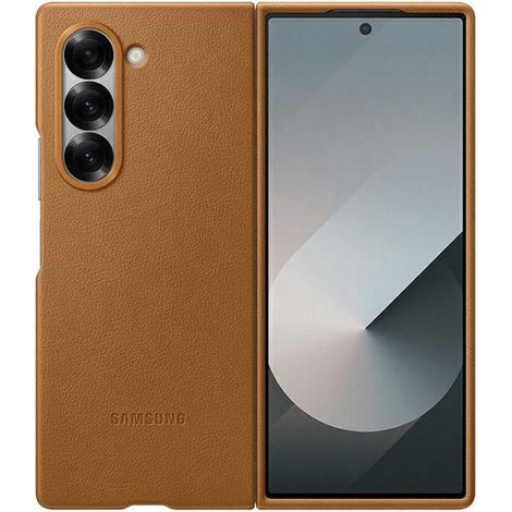 Custodia in ecopelle marrone/beige per Samsung EF-VF956PAEGWW Z Fold6F956