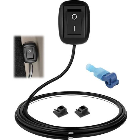 Interrupteur de Bouton, 12V-230V/10A Type Coller Forme Goutte d’eau pour Phares Antibrouillard, Commutateur à Bouton de Voiture, interrupteur à bouton, interrupteur voiture, Barre Lumineuse LED, Comm (1/4)