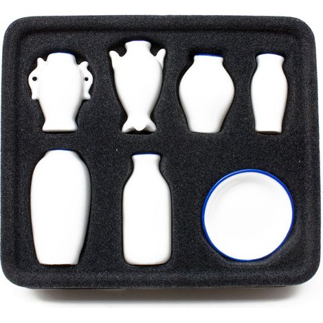 Vasi in Porcellana Set 7 Pezzi Miniature per Presepe 86867 (1/5)