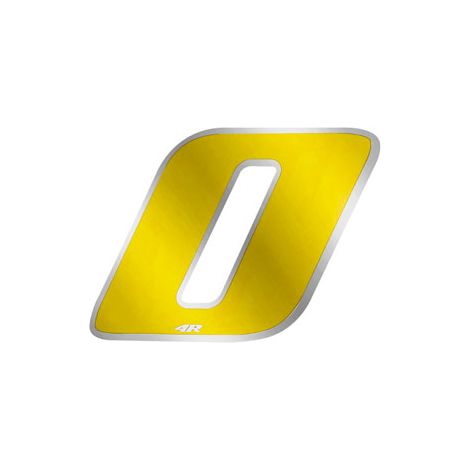 Numeri Gara Anodizzati 27 x 37 mm - Colore: GIALLO - Numeri: 0