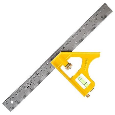 STANLEY 2 46 028 ÉQUERRE COMBINÉE MOULÉ SOUS PRESSION 30 CM