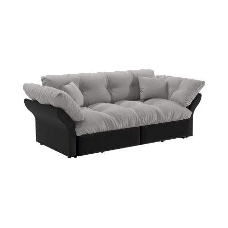 Canapé Lit 3 en 1  Convertible Canapé Tissu Bicolore  Capitonné Canapé pour Salon et Chambre Gris