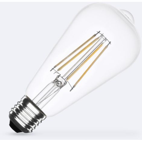 LED-Glühbirne Filament E27 8W 1055 lm Dimmbar ST64 No Flicker 2700K Warmweiß