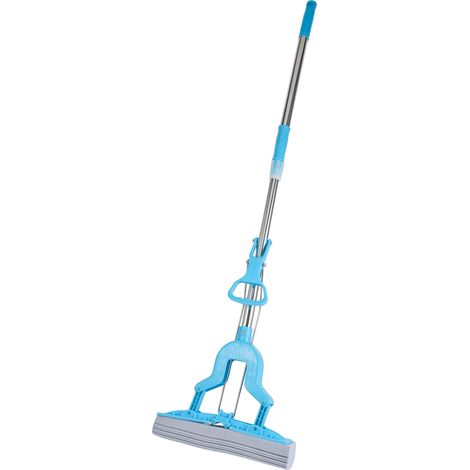Super Absorbent Sponge Mop with Telescopic Handle - Self-Wringing for Hardwood Tile Laminated and Marble Floors Easy to Use and Durable (1/5)