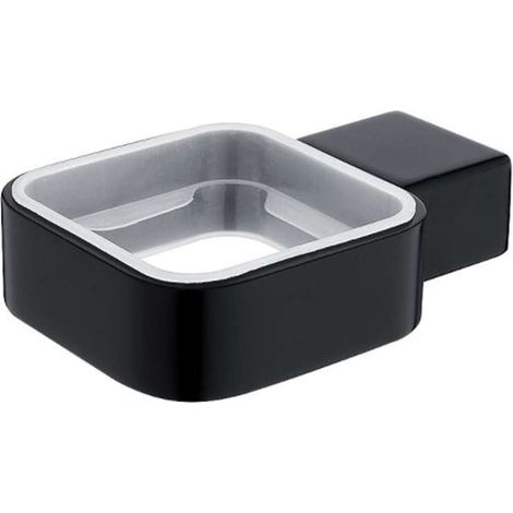 Nimco Kibo - Supporto per dispenser, bicchiere o portasaponetta, nero opaco Ki-14050X-90