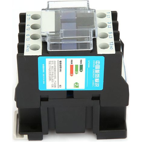 Contacteur électrique industriel à montage sur rail CJX2-0910 (110 V CA) (1/5)