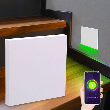LED Treppenleuchte eckig weiß - Lichtfarbe: Smart Tuya RGB CCT 3W - Lichtaustritt: Kato (1/5)