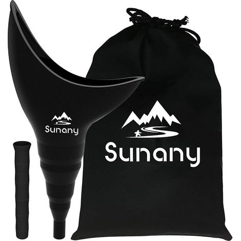 Tragbares Urinal für Frauen – Weiches und wiederverwendbares Silikon – Langer, spritzfreier Auslauf – Integrierte Tragetasche – Ideal zum Wandern, Campen, Reisen und für die Nachsorge nach Verletzunge (1/5)