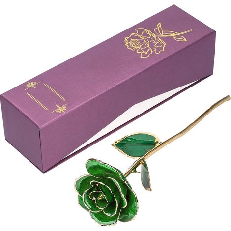 Forever Green Rose 24K Véritable Fleur Artificielle pour (1/5)