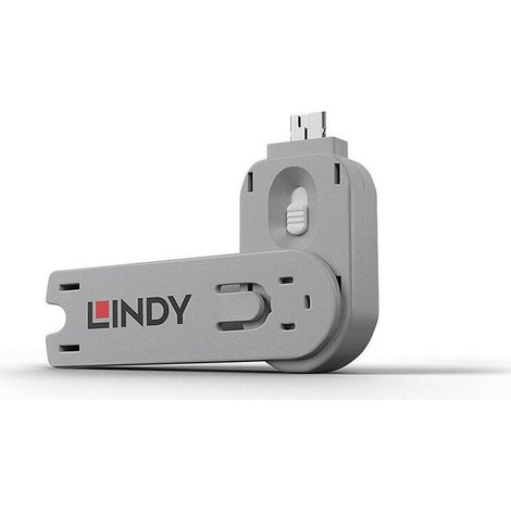 Bloqueo de puerto USB-A Lindy, ABS blanco - Protección de puerto, 1 unidad. (1/4)