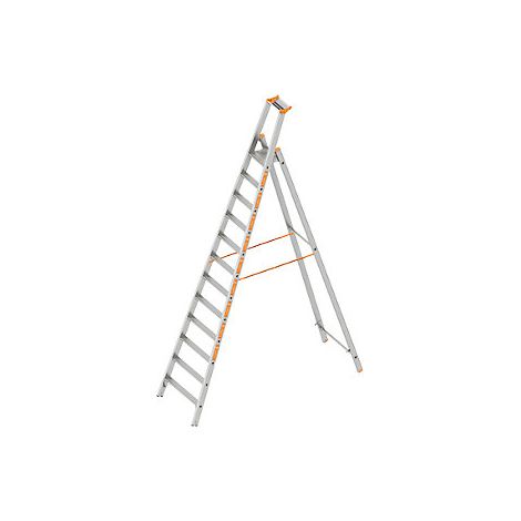 Escalera tipo tijera  acceso por un lado  12 peldaños incl