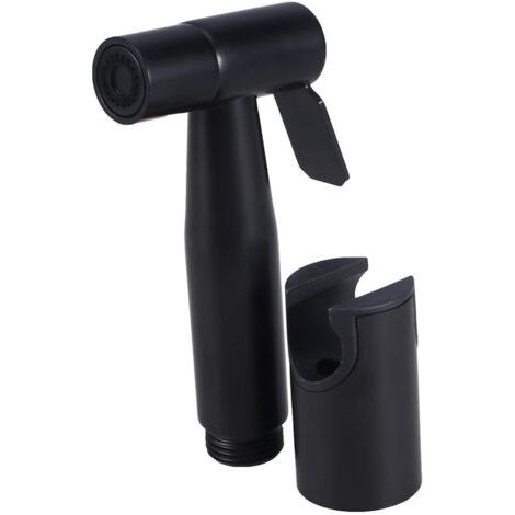 Douchette WC douchette Douchette spray wc toilettes bidet pulvérisateur de bidet de poche en acier inoxydable pulvérisateur de avec support pour salle de bains (noir mat)