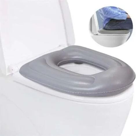 Coussin gonflable pour siège de toilette, coussin surélevé en forme de beignet, siège de toilette réglable en hauteur, soulagement des douleurs du coccyx (1/3)