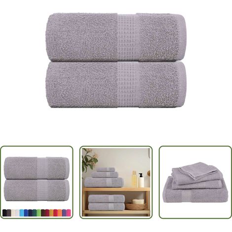 Baumwollhandtücher - Gästetücher FROGN 2 Stk. Grau 30x50 cm 360 g/m² (1/5)