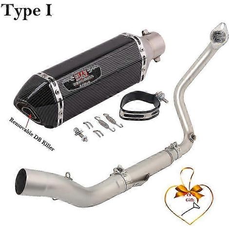 Système d'échappement complet Zontes pour moto, tube de liaison avant modifié, silencieux Db Killer, GK350, GK350R, GK 350, XST (Type I) (1/5)