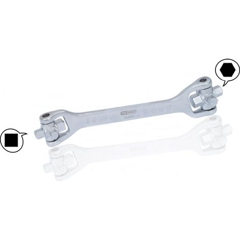 Kstools – Clé de vidange 8 en 1 – 8 empreintes pour compatibilité large – Dimensions 8-17mm – Utilisation manuelle pour entretien automobile