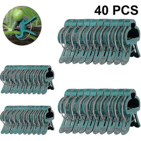 Lot de 40 pinces à plantes, pinces à tomates et supports pour plantes grimpantes et vignes, pour un maintien optimal. (1/5)