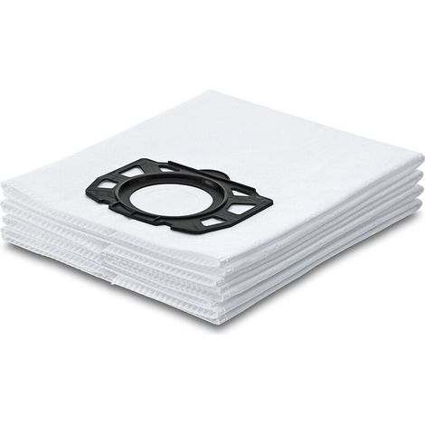 Lot de 4 sacs filtrants en coton Kärcher pour aspirateurs multifonctions eau et poussière WD 4, WD 5, WD 6, WD 4290, 5200 M, 5300 M et 5600 MP-AquaForge (1/5)