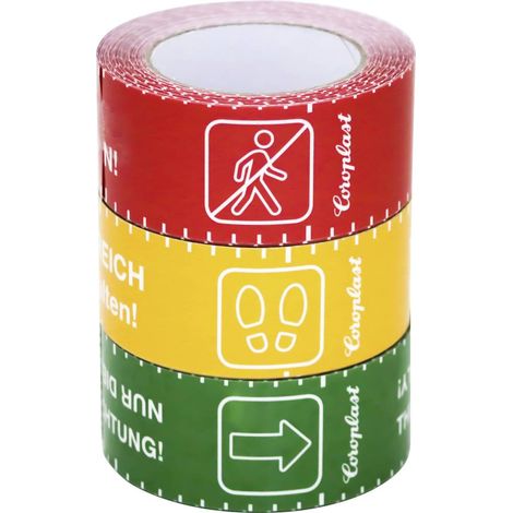 Coroplast 1466 SDR 217520 Nastro per pavimento Rosso (L x L) 10 m x 60 mm 1 pz.