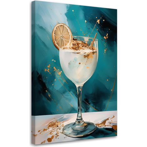 Quadro su tela, Bicchiere da cocktail Drink Bar - 80x120 (1/3)