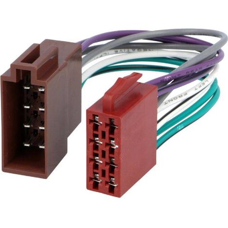 Fiche autoradio ISO 8PIN femelle vers ISO male