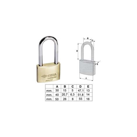 LUCCHETTO LOCKING LINE ARCO LUNGO 20011- - mm.40 (art.20011400) - 12 pezzi CISA