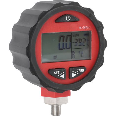 Testeur de pression numérique 1/8 NPT -14,5-800 psi -0,1-5,5 MPa ±0,5 % de la pleine échelle, écran LCD rouge (1/5)