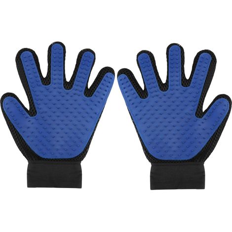1 Paire Gants De Toilettage, Silicone Souple, Massage Poils Morts, Chien Chat Poils Courts Longs (1/5)