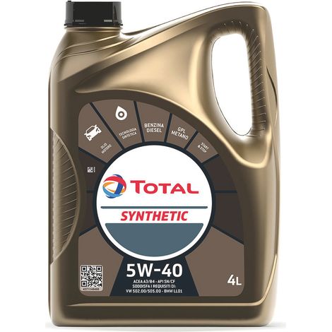 Olio Motore Synthetic 5W40 L 4 3 Pezzi Total