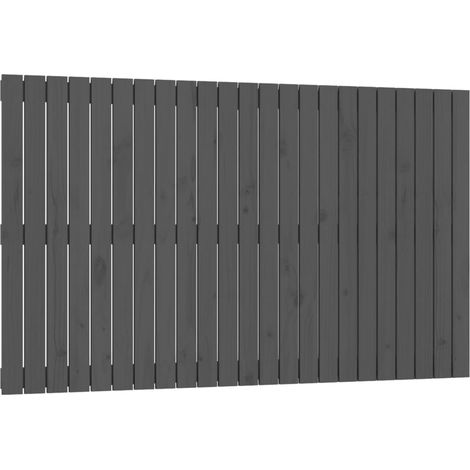 Testiera per dormire accessorio per camera da letto mobile da parete stile pallet 147 x 3 x 90 cm in legno massello grigio TDL0202651