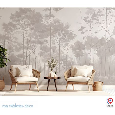 Papier peint : Forêt et dessin 2 - Intissé - 200 cm - 280 cm (1/5)