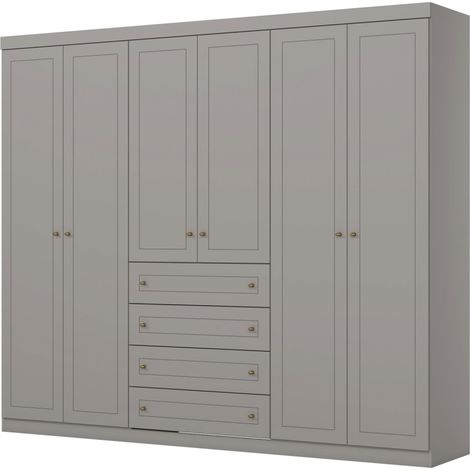 ARMADIO GUARDAROBA 6 PORTE TILIUM - Griggio