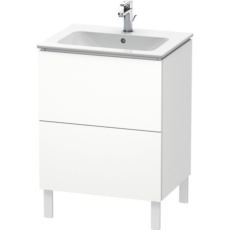 Meuble sous-vasque L-CUBE 620x481x704mm blanc mat