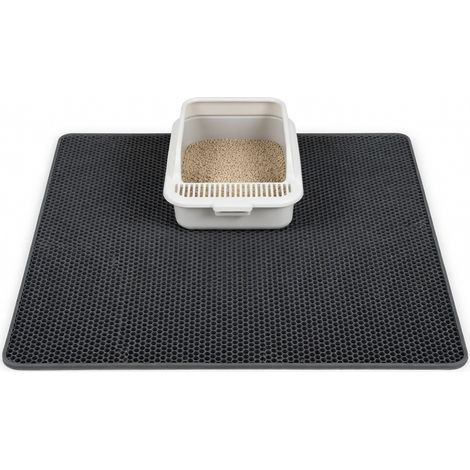 Tapis anti-sable pour bac à litière double couche épaissi modèle 35