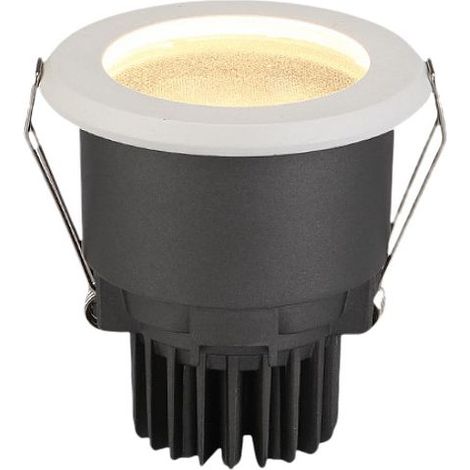 Spot Encastré LED IP44 Étanche 7W Φ75mm Trou Ouvert Plafonnier Plat Blanc Chaud 3000K (1/5)