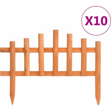 vidaXL Bordure de jardin 10 pcs Bois de sapin 4,4 m (1/5)