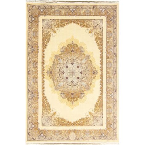 Tapis persan Rohy - 300x200cm, Rectangular - 100% Acrylique - Tissé - Beige clair (1/5)