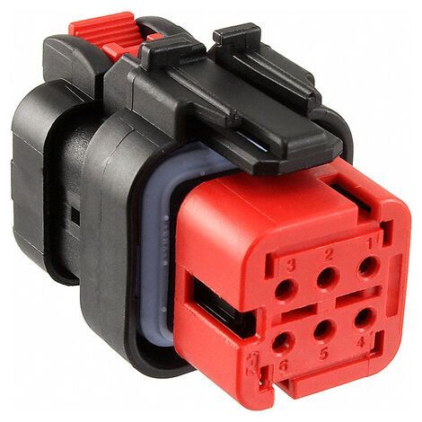 Amp 776531-1 Connecteur automobile PLUG ASSY 6P 20-18AWG - Rouge (1/2)