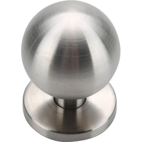 Pomo esférico puerta entrada acero inoxidable Ø75mm tornillo 8mm
