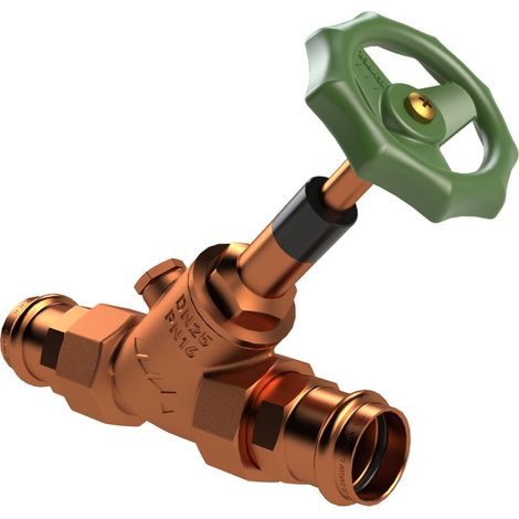 Kemper ECO robinet d'arrêt à siège incliné, avec bouchon de vidange, SANPRESS/PROFIPRESS, figure 171 30, avec bouchon de vidange G1/4, SAN-PROFIPRESS, DN 15 / 18 mm, 1713001800