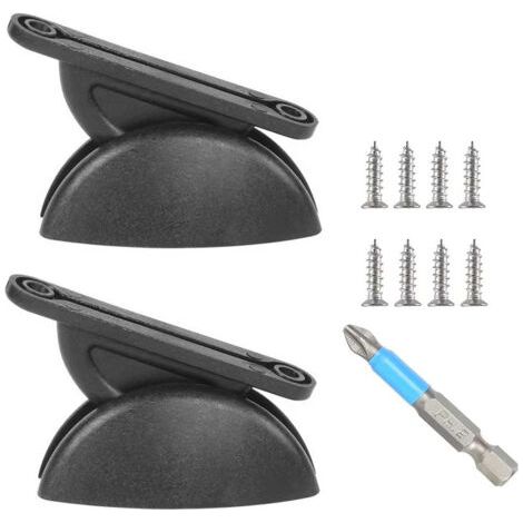 Caravane Retenue D'arrêt de Porte en Nylon, Bloc Porte Camping Car Extérieur, Butoirs de Porte Plastique avec Des Vis, Accessoires pour Camping-Car RV Cargo Remorque Armoires/noir