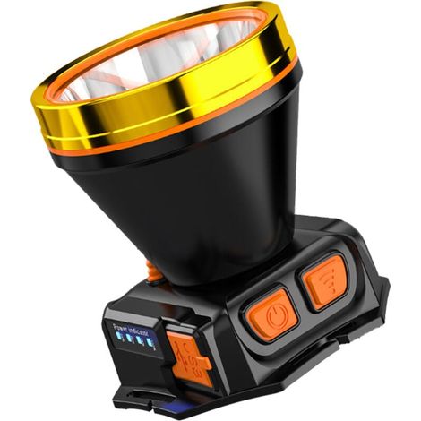 Wiederaufladbare LED-Stirnlampe mit USB-Anschluss – Superheller Sensor – für Outdoor-Aktivitäten, Camping, Angeln und Jagen (1/4)