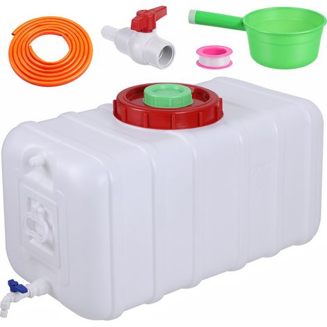 Réservoir de stockage d'eau de grande capacité de 110 litres - Matériau polyéthylène - Camping Car Voyage Voiture Maison Réservoir irrigation - Livré ensemble complet d'accessoires