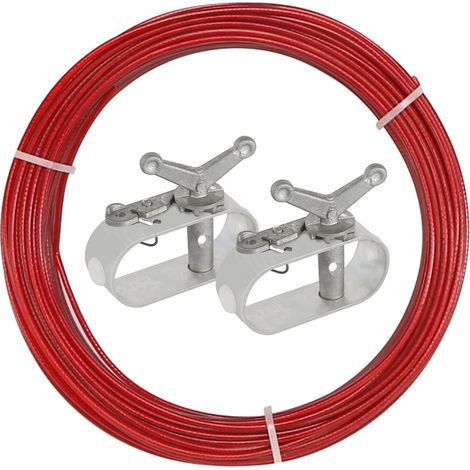 Poolspanner Länge 2mm 30m mit 2 Spannern für Poolabdeckungsseil Spannseil Spannseil zur Fixierung von Aufstellpoolabdeckungen im Winter
