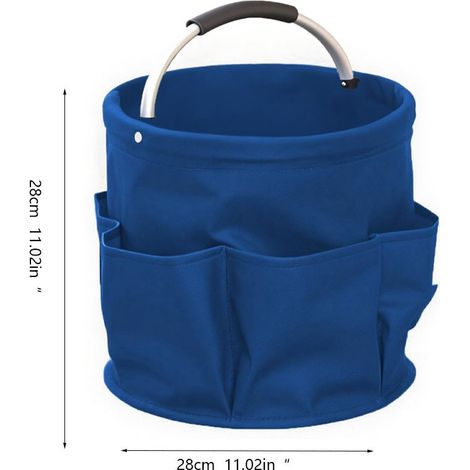 Organizzatore per prodotti per la pulizia con manici, sacchi portaoggetti, cestini portaoggetti pieghevoli, scatole per prodotti per la pulizia, secchio multiuso portatile, adatto per casa/giardino (b