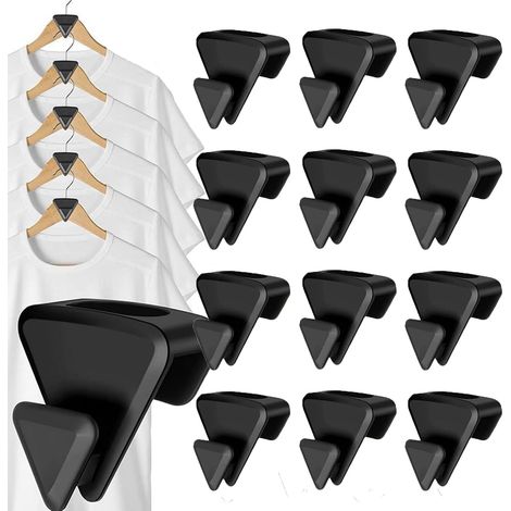 Triángulos ahorradores de espacio - ganchos para perchas - extensores de perchas para armario - (12 piezas, triangulares) (1/4)