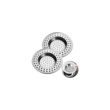 Lot de 2 crépines d'évier de cuisine, en acier inoxydable, anti-obstruction, pour évier de cuisine et de salle de bain- Crezuo (1/3)