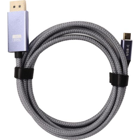 Câble USB-C vers DisplayPort 1.4 HD pour écrans de téléphones portables (même écran), longueur 2 m. (1/5)